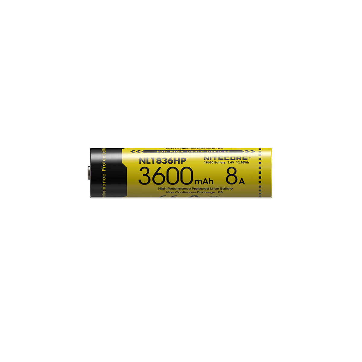 Nitecore 18650 3.6 V, 3600 mAh Lithium-ion Protected Battery (NL1836)