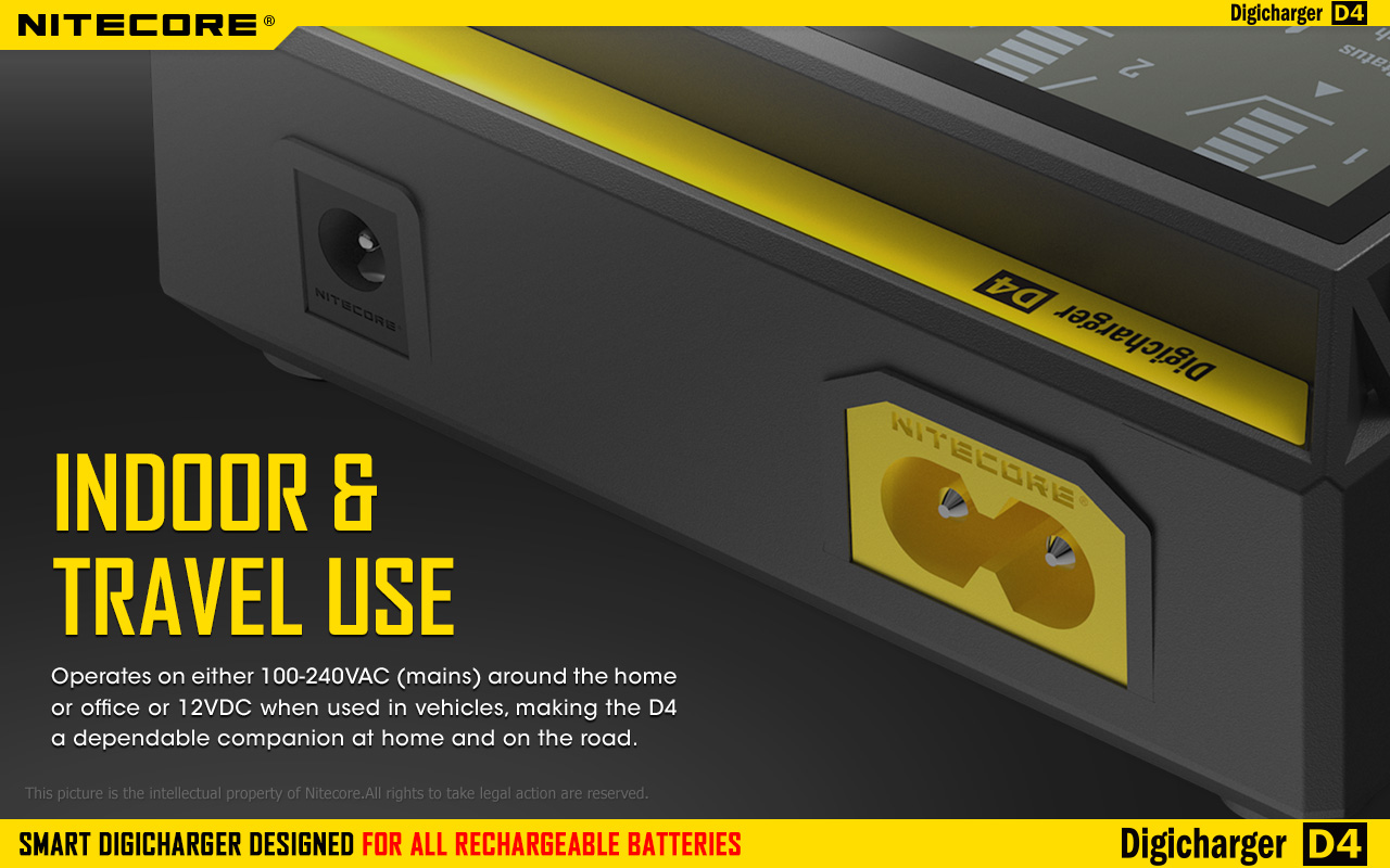 Chargeur Nitecore D4, chargeur d'accus Nitecore, chargeur Nitecore  Digicharger D4 - Taklope